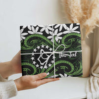 Personalised Cook Islands Palmerston Wrapping Paper Tiare Maori Polynesian Waves Tattoo