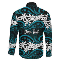 Personalised Cook Islands Penrhyn Atoll Family Matching Long Sleeve Bodycon Dress and Hawaiian Shirt Tiare Maori Polynesian Waves Tattoo LT14 - Polynesian Pride