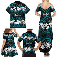 Personalised Cook Islands Penrhyn Atoll Family Matching Summer Maxi Dress and Hawaiian Shirt Tiare Maori Polynesian Waves Tattoo LT14 - Polynesian Pride