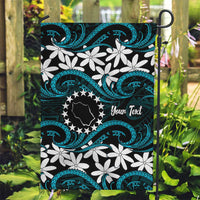 Personalised Cook Islands Penrhyn Atoll Garden Flag Tiare Maori Polynesian Waves Tattoo