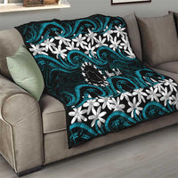 Personalised Cook Islands Penrhyn Atoll Quilt Tiare Maori Polynesian Waves Tattoo