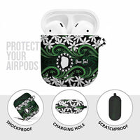 Personalised Cook Islands Mitiaro AirPods Case Tiare Maori Polynesian Waves Tattoo