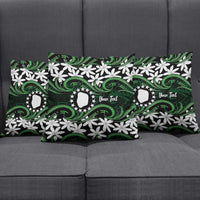 Personalised Cook Islands Mitiaro Pillow Cover Tiare Maori Polynesian Waves Tattoo