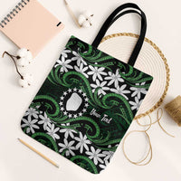 Personalised Cook Islands Mitiaro Tote Bag Tiare Maori Polynesian Waves Tattoo