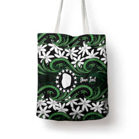 Personalised Cook Islands Mitiaro Tote Bag Tiare Maori Polynesian Waves Tattoo