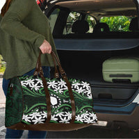 Personalised Cook Islands Mitiaro Travel Bag Tiare Maori Polynesian Waves Tattoo