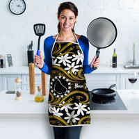 Personalised Cook Islands Manihiki Apron Tiare Maori Polynesian Waves Tattoo