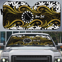 Personalised Cook Islands Manihiki Auto Sun Shade Tiare Maori Polynesian Waves Tattoo