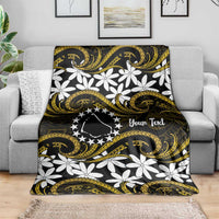 Personalised Cook Islands Manihiki Blanket Tiare Maori Polynesian Waves Tattoo