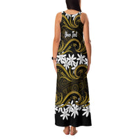 Personalised Cook Islands Manihiki Family Matching Tank Maxi Dress and Hawaiian Shirt Tiare Maori Polynesian Waves Tattoo LT14 - Polynesian Pride