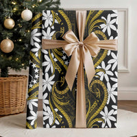 Personalised Cook Islands Manihiki Wrapping Paper Tiare Maori Polynesian Waves Tattoo