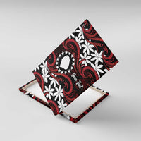 Personalised Cook Islands Atiu Enuamanu Canvas Wall Art Tiare Maori Polynesian Waves Tattoo