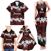 Personalised Cook Islands Atiu Enuamanu Family Matching Tank Maxi Dress and Hawaiian Shirt Tiare Maori Polynesian Waves Tattoo LT14 - Polynesian Pride