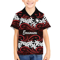 Personalised Cook Islands Atiu Enuamanu Hawaiian Shirt Tiare Maori Polynesian Waves Tattoo