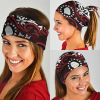 Personalised Cook Islands Atiu Enuamanu Neck Gaiter Tiare Maori Polynesian Waves Tattoo