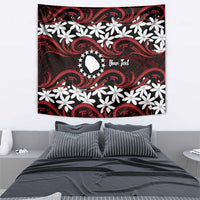 Personalised Cook Islands Atiu Enuamanu Tapestry Tiare Maori Polynesian Waves Tattoo