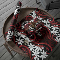 Personalised Cook Islands Atiu Enuamanu Wrapping Paper Tiare Maori Polynesian Waves Tattoo
