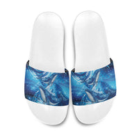 New Zealand Humpback Whale Matariki Slide Sandals Maori New Year Taniko Niho Taniwha