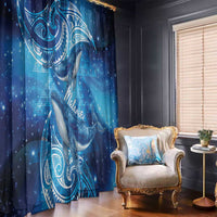New Zealand Humpback Whale Matariki Window Curtain Maori New Year Taniko Niho Taniwha