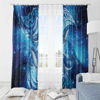 New Zealand Humpback Whale Matariki Window Curtain Maori New Year Taniko Niho Taniwha