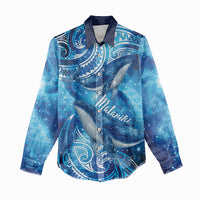 New Zealand Humpback Whale Matariki Women Casual Shirt Maori New Year Taniko Niho Taniwha LT14 - Polynesian Pride