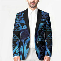 Humpback Whale Matariki New Zealand Blazer NZ Maori Paikea Poutama Luxury Blue