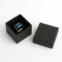 Humpback Whale Matariki New Zealand Classic Ring NZ Maori Paikea Poutama Luxury Blue