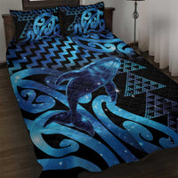 Humpback Whale Matariki New Zealand Quilt Bed Set NZ Maori Paikea Poutama Luxury Blue