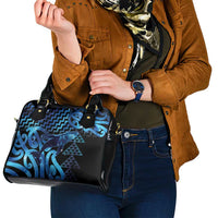 Humpback Whale Matariki New Zealand Shoulder Handbag NZ Maori Paikea Poutama Luxury Blue