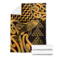 Humpback Whale Matariki New Zealand Blanket NZ Maori Paikea Poutama Luxury Gold