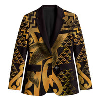 Humpback Whale Matariki New Zealand Blazer NZ Maori Paikea Poutama Luxury Gold