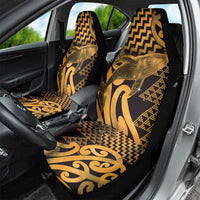 Humpback Whale Matariki New Zealand Car Seat Cover NZ Maori Paikea Poutama Luxury Gold