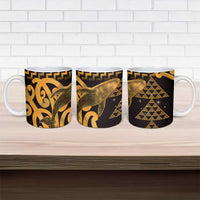 Humpback Whale Matariki New Zealand Ceramic Mug NZ Maori Paikea Poutama Luxury Gold