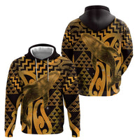 Humpback Whale Matariki New Zealand Hoodie NZ Maori Paikea Poutama Luxury Gold