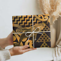 Humpback Whale Matariki New Zealand Wrapping Paper NZ Maori Paikea Poutama Luxury Gold