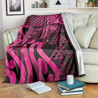 Humpback Whale Matariki New Zealand Blanket NZ Maori Paikea Poutama Luxury Pink