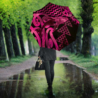 Humpback Whale Matariki New Zealand Umbrella NZ Maori Paikea Poutama Luxury Pink