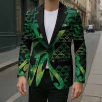 Humpback Whale Matariki New Zealand Blazer NZ Maori Paikea Poutama Luxury Green