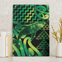Humpback Whale Matariki New Zealand Canvas Wall Art NZ Maori Paikea Poutama Luxury Green