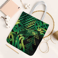 Humpback Whale Matariki New Zealand Tote Bag NZ Maori Paikea Poutama Luxury Green