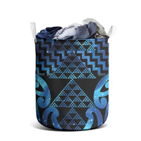 Taniko Motifs Matariki New Zealand Laundry Basket NZ Niho Taniwha Poutama