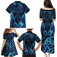 Taniko Motifs Matariki New Zealand Family Matching Puletasi and Hawaiian Shirt NZ Niho Taniwha Poutama LT14 - Polynesian Pride
