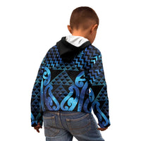 Taniko Motifs Matariki New Zealand Kid Hoodie NZ Niho Taniwha Poutama