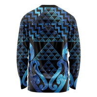 Taniko Motifs Matariki New Zealand Long Sleeve Shirt NZ Niho Taniwha Poutama