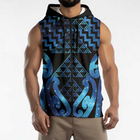 Taniko Motifs Matariki New Zealand Sleeveless Zip Hoodie NZ Niho Taniwha Poutama