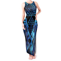 Taniko Motifs Matariki New Zealand Tank Maxi Dress NZ Niho Taniwha Poutama