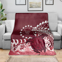 Cook Islands Mangaia Gospel Day Blanket Polynesian Art With Sea Turtle