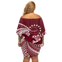 Cook Islands Mangaia Gospel Day Family Matching Off Shoulder Short Dress and Hawaiian Shirt Polynesian Art With Sea Turtle LT14 - Polynesian Pride