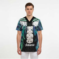 Aotearoa Korowai Motif Scrub Top Hei Tiki Poutama Maori Pattern - Polynesian Pride