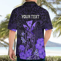Personalised King Kamehameha Day Hawaii Hawaiian Shirt Polynesia Tribal Kanaka And Hibiscus Purple LT14 - Polynesian Pride